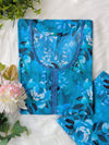 Aqua Petals Lawn 2pc Co-ord Set