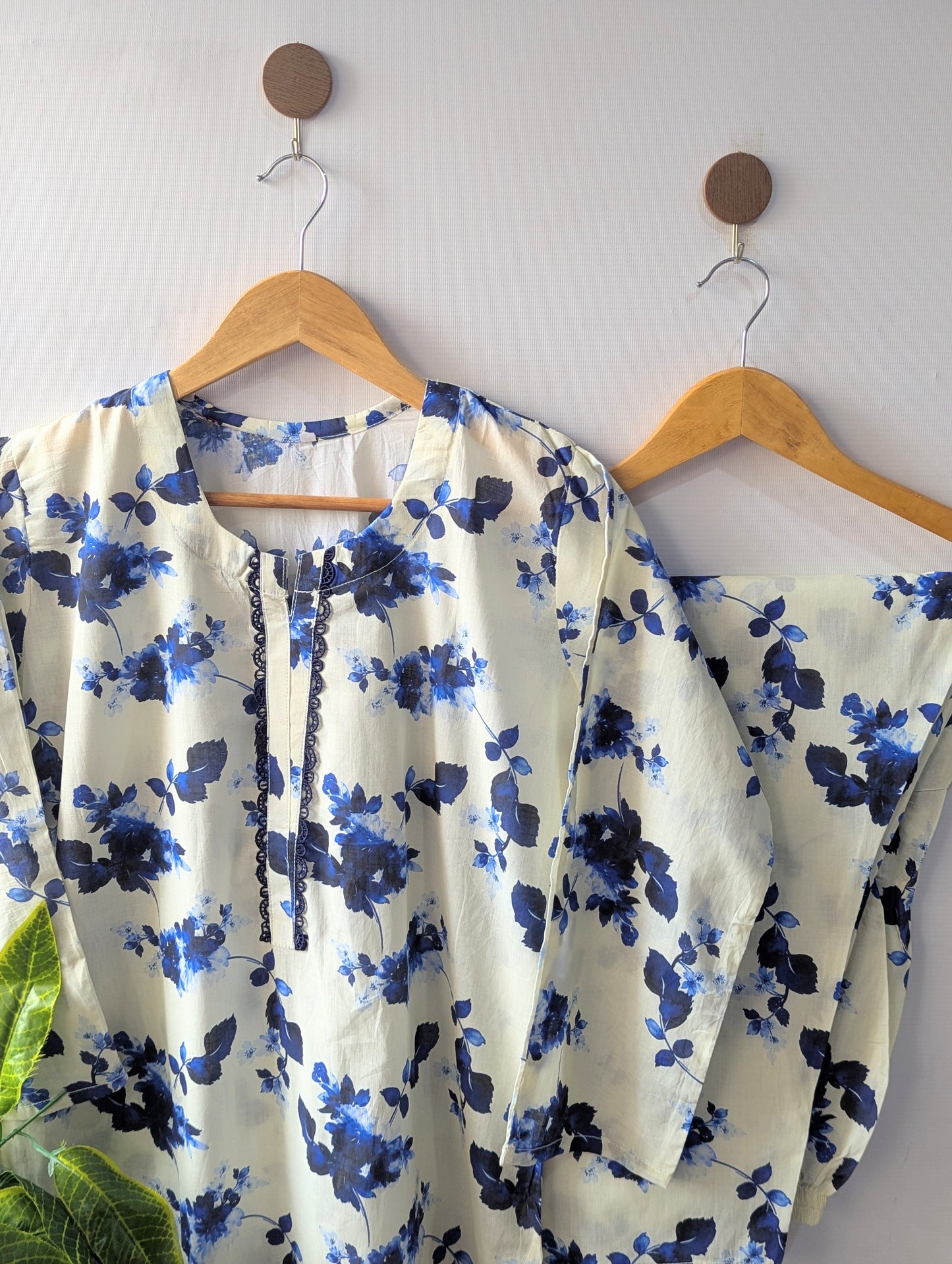Blue Blossom Lawn Stitched 2pc