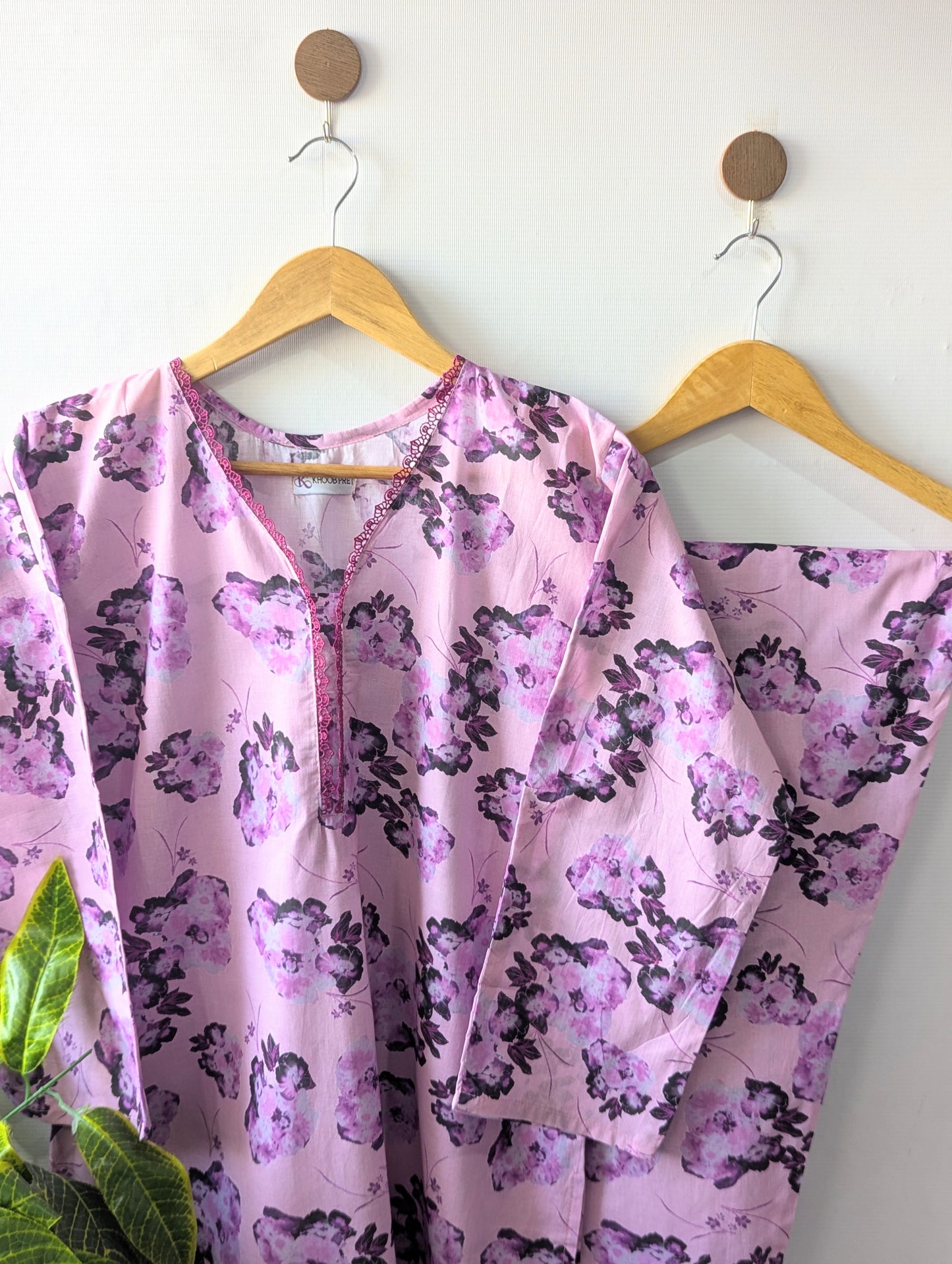 Lavender Floral Lawn Stitched 2pc