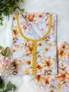 Yellow Florals Lawn 2pc Co-ord Set