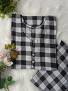 Mono Checks Linen 2pc Dress