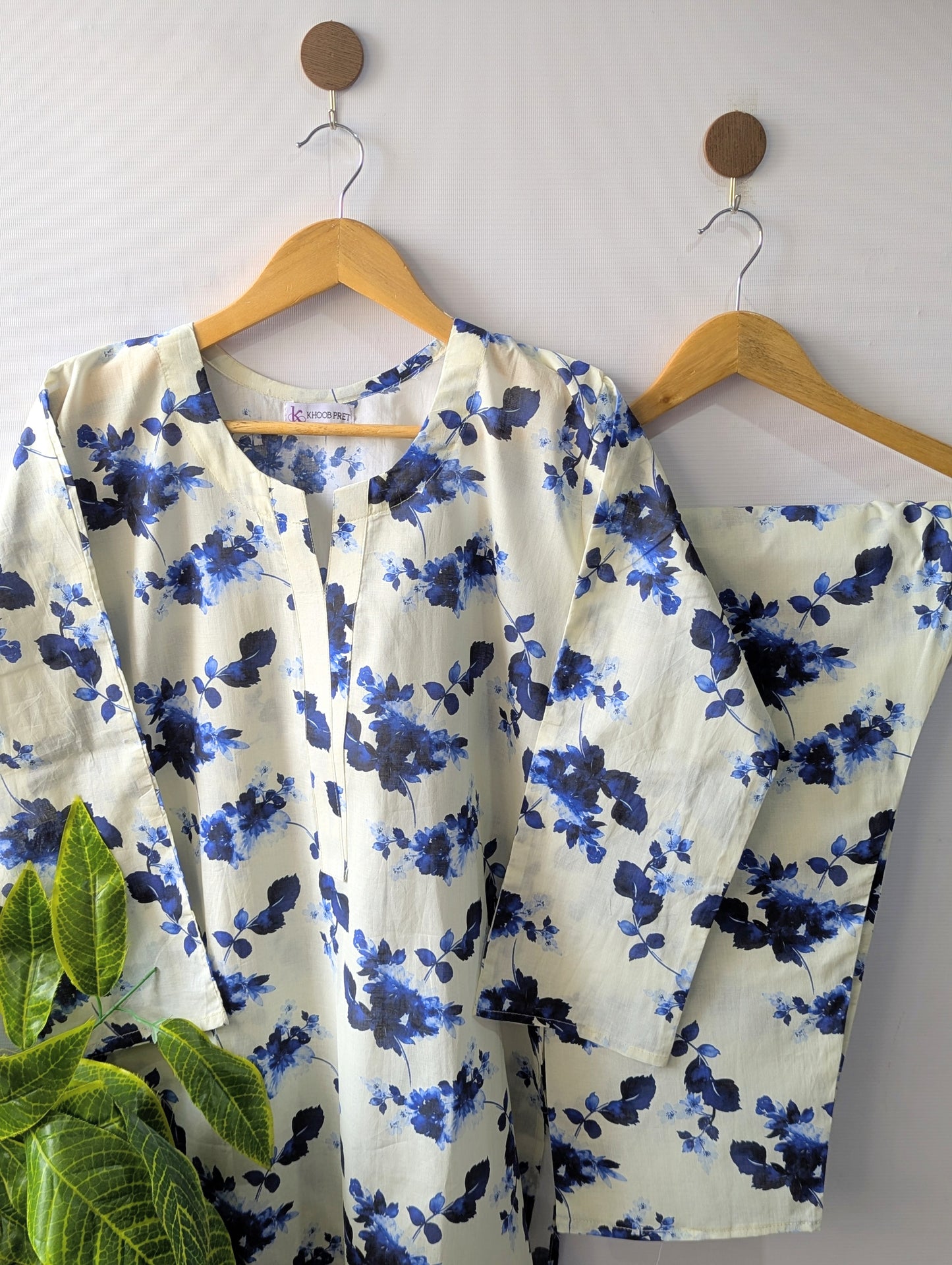 Blue Blossom Lawn Stitched 2pc
