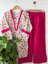 Berry Petals Lawn Farshi Shalwar Set - 2pc Dress