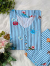 Sky Florals Linen 2pc Dress