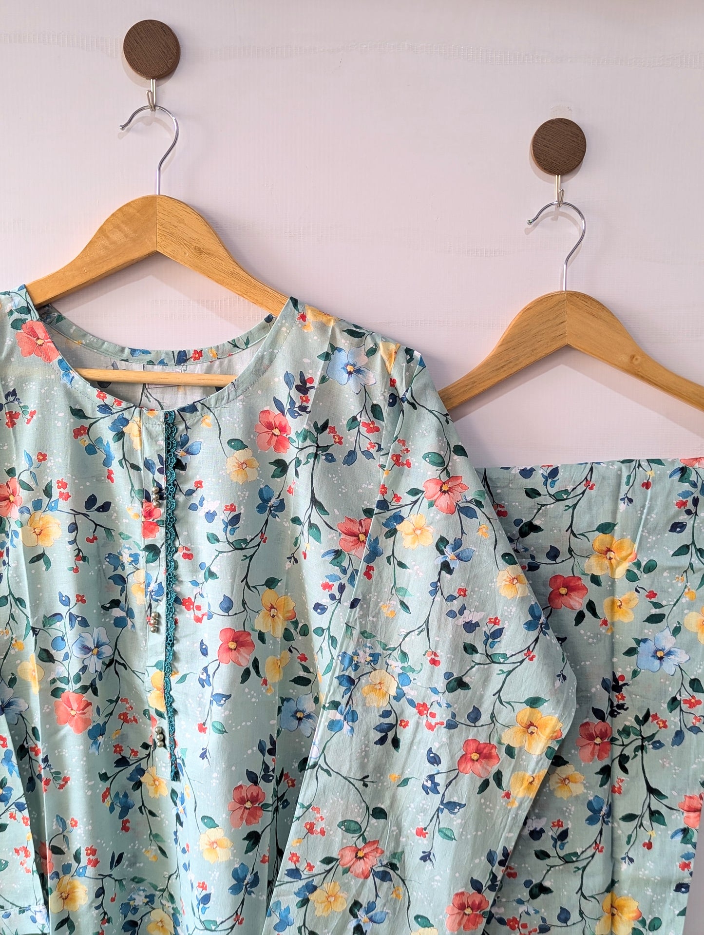 Minty Green Lawn 2pc Co-ord Set
