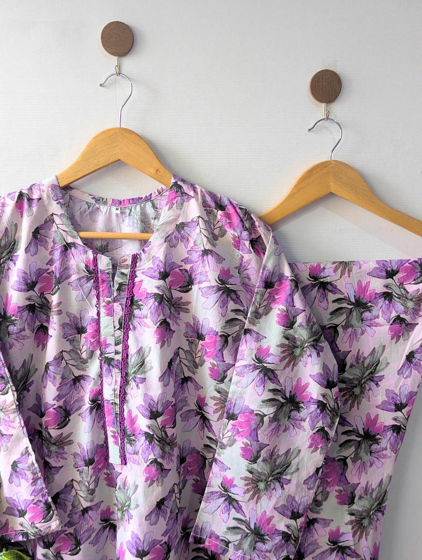 Lilac Florals Lawn Stitched 2pc