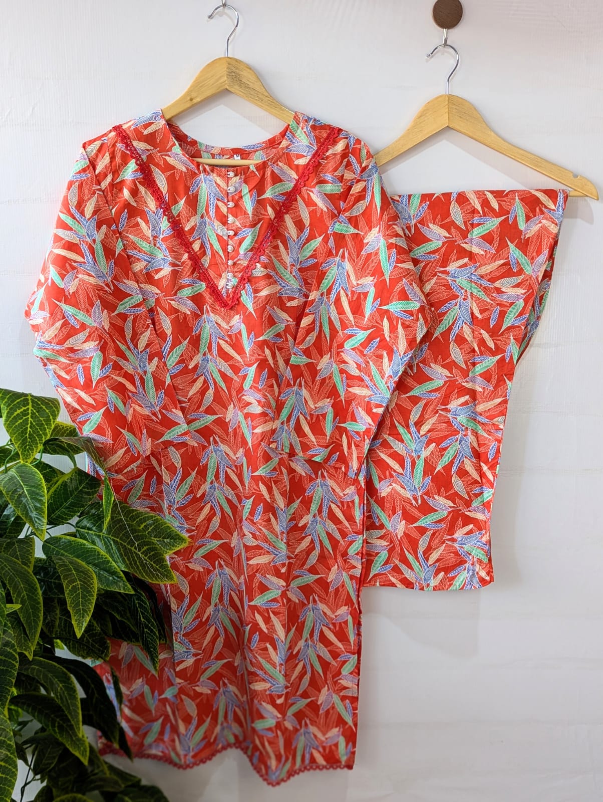 Red Iris Lawn 2pc Co-Ord Set