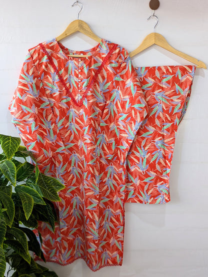 Red Iris Lawn 2pc Co-Ord Set