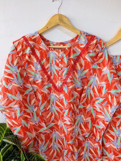 Red Iris Lawn 2pc Co-Ord Set