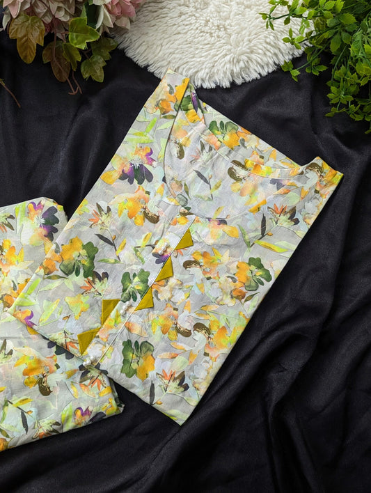 Green Orchids Lawn 2pc Co-ord Set