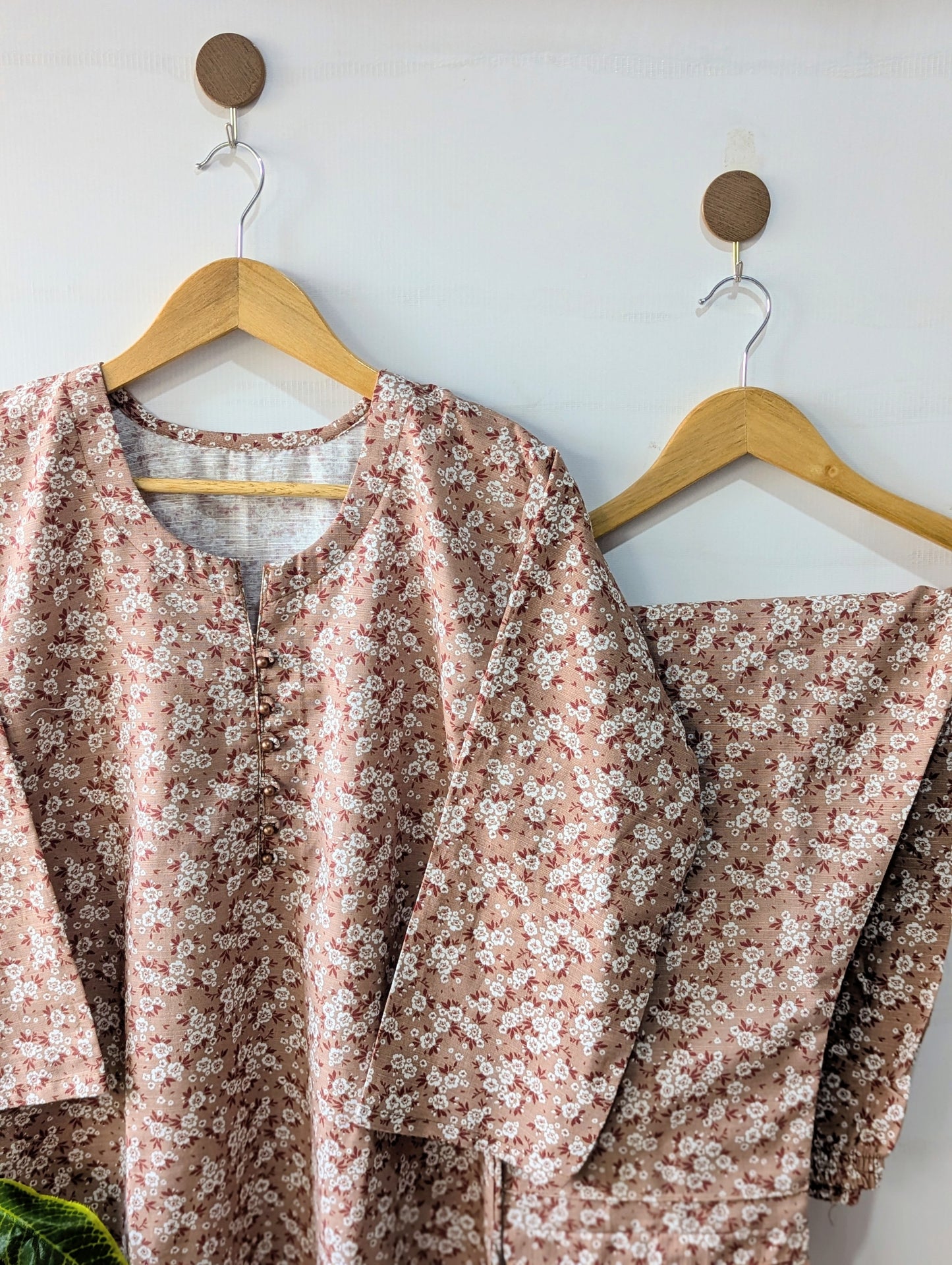 Dusty Petals Khaddar Stitched 2pc