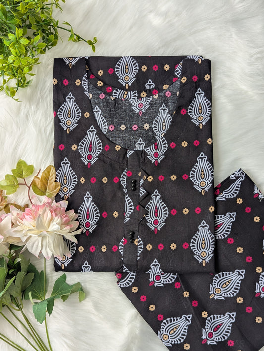 Paisley Dark Lawn 2pc Co-ord Set