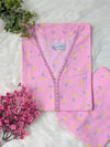 Baby Pink Petals Linen Stitched 2pc