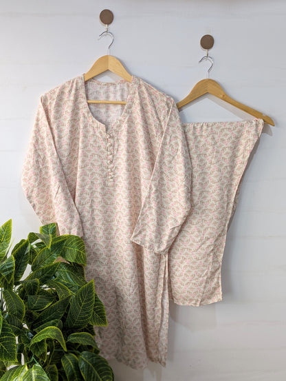Soft Florals Linen 2pc Dress