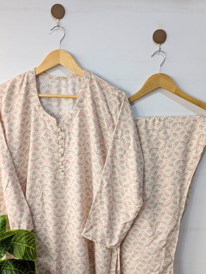 Soft Florals Linen 2pc Dress