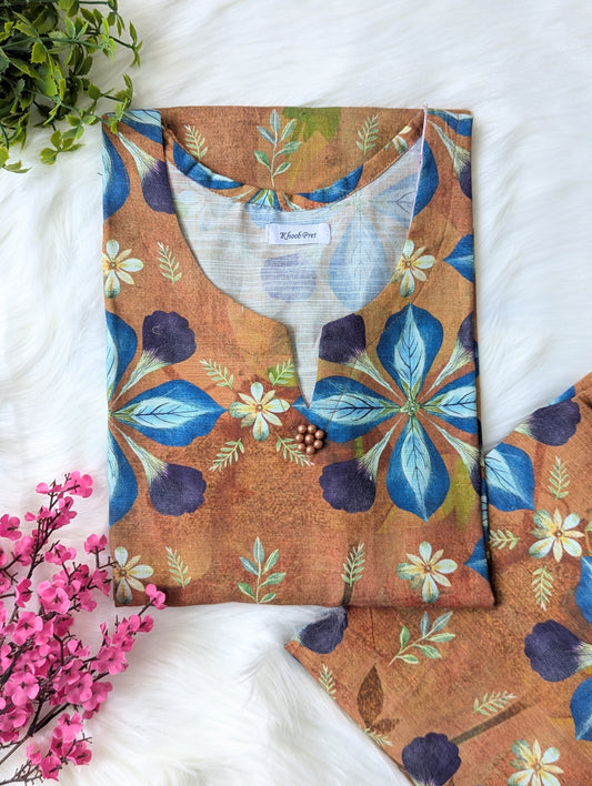 Mustard Stars Khaddar Stitched 2pc