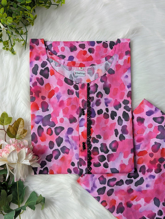 Wild Pink Lawn 2pc Co-ord Set