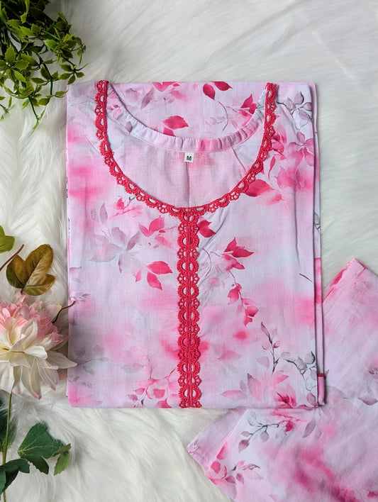 Pink Whisper Lawn 2pc Co-ord Set