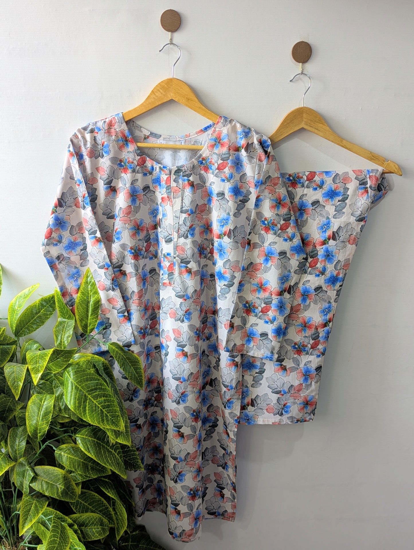 Light Blue Petals Lawn Stitched 2pc