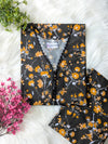 Black Florals Lawn Stitched 2pc