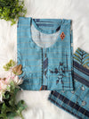 Blue Florals Khaddar 2pc Set