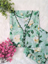 Green Florals Lawn Stitched 2pc