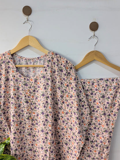 Vintage Flora Linen 2pc Dress
