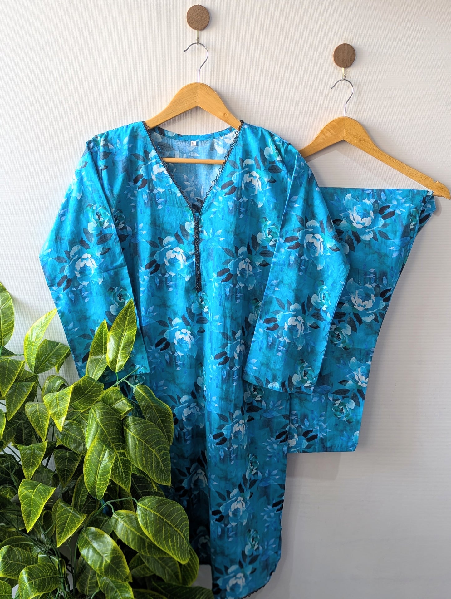 Blue Petals Lawn Stitched 2pc