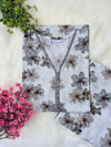 Grey Florals Lawn Stitched 2pc