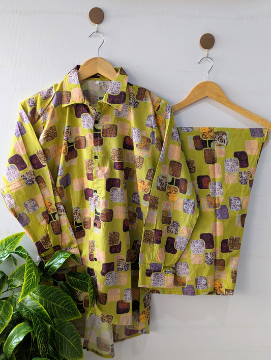 Sunny Charm Lawn Button Down Co-ord