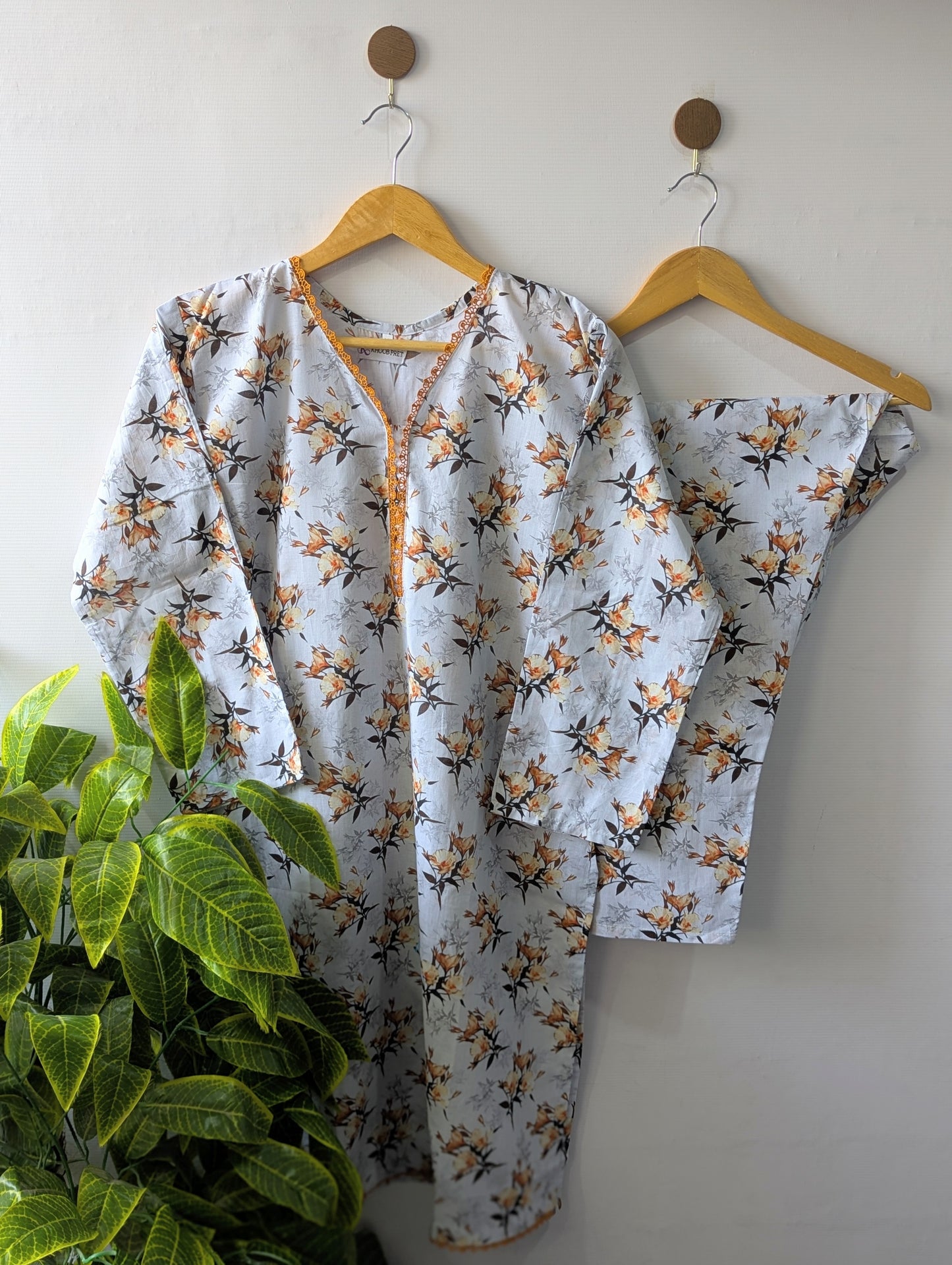 Sunset Petals Lawn Stitched 2pc