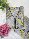 Grey Petals Lawn Stitched 2pc