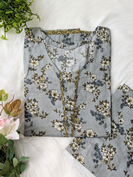 Grey Florry 2pc Co-ord Set