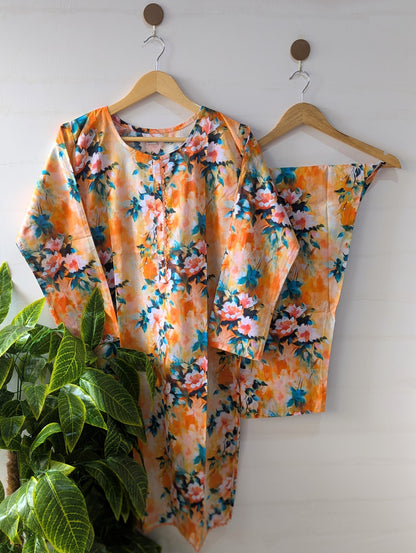Floral Amber Lawn 2pc Co-ord Dress