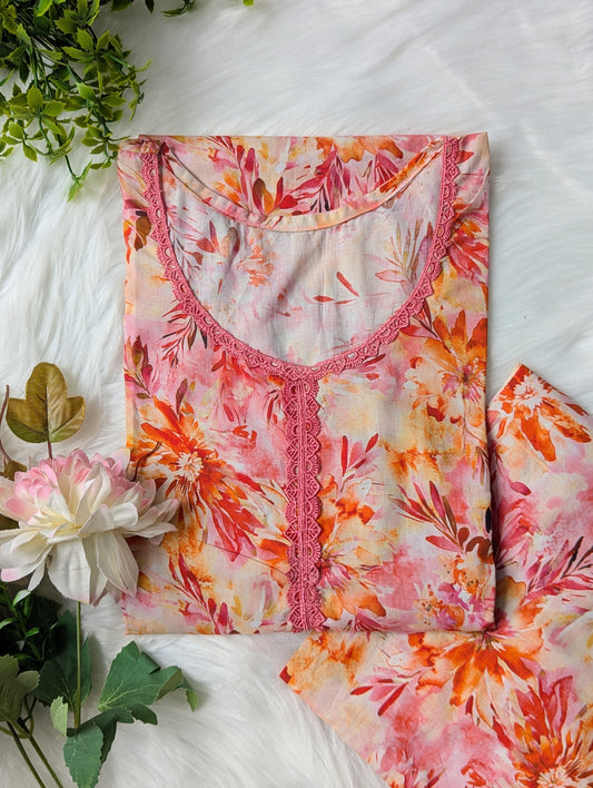Pastel Paradise Lawn 2pc Co-ord Set
