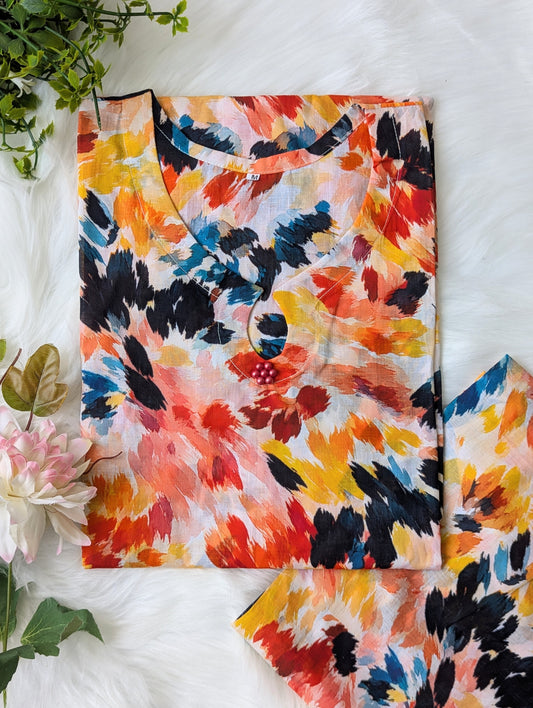 Color Burst Lawn 2pc Co-ord Set