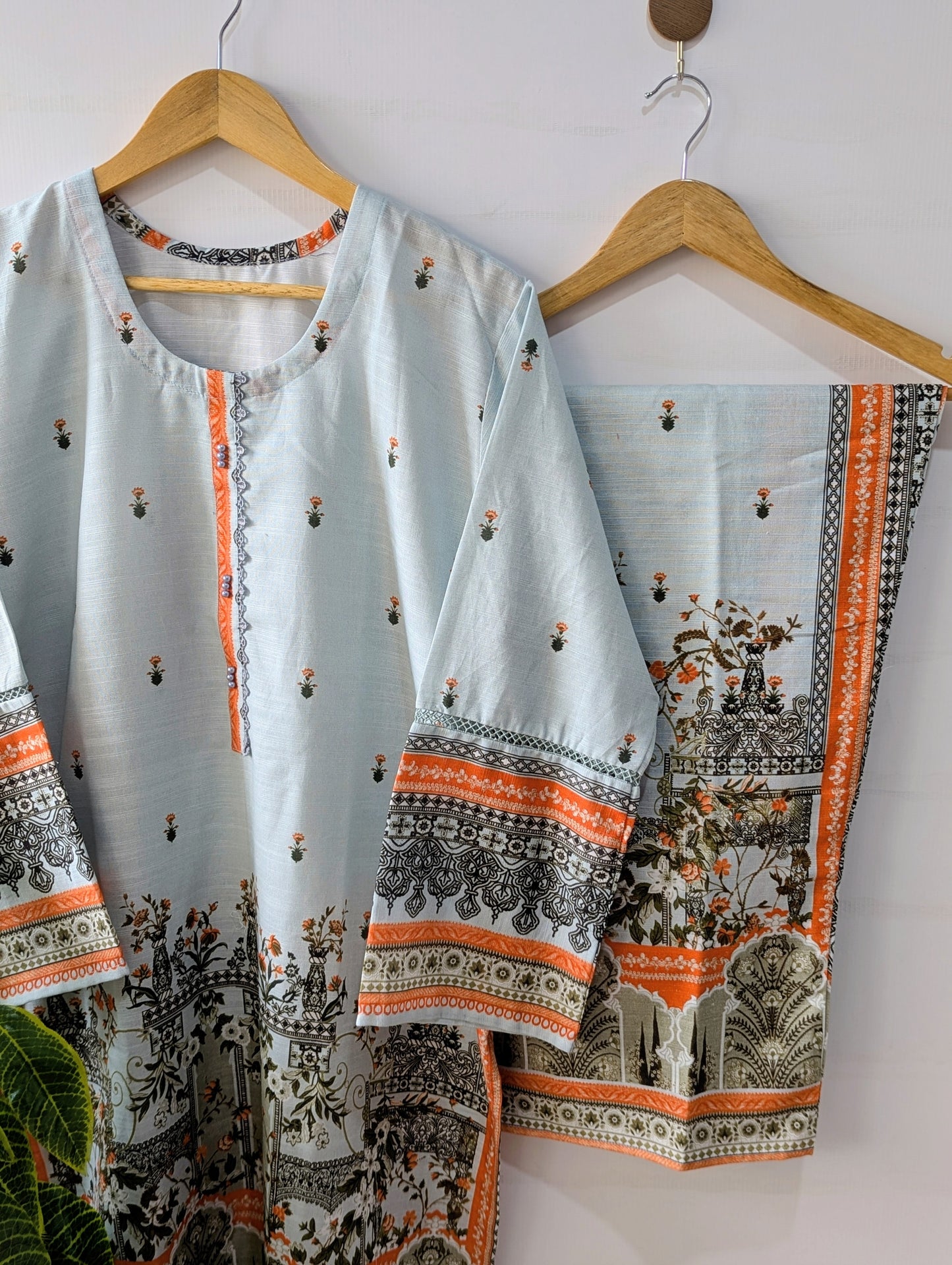 Azure Oasis Khaddar 2pc Set