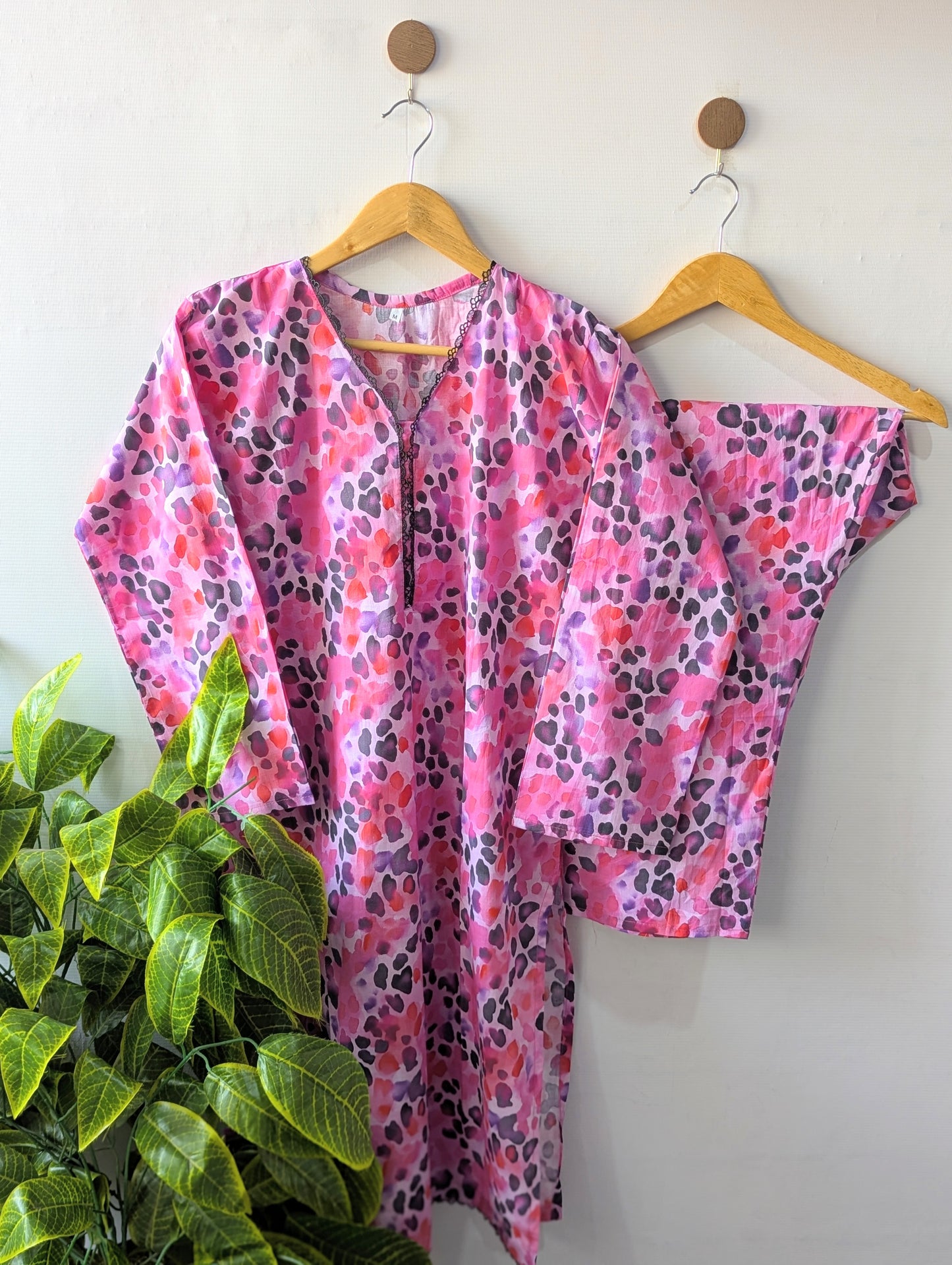 Pink Leopard Lawn Stitched 2pc