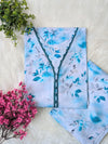 Ice Blue Petals Lawn Stitched 2pc