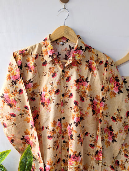 Amber Florals Lawn Button Down Co-ord