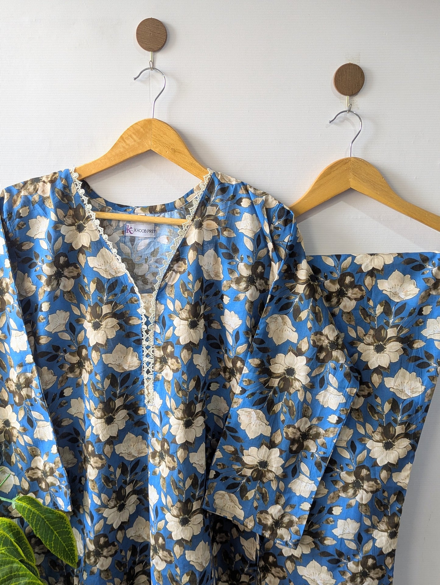 Blue Petals Lawn Stitched 2pc