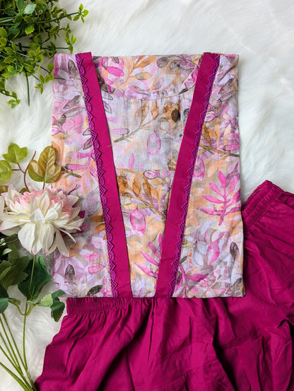 Violet Breeze Lawn Farshi Shalwar Set - 2pc Dress