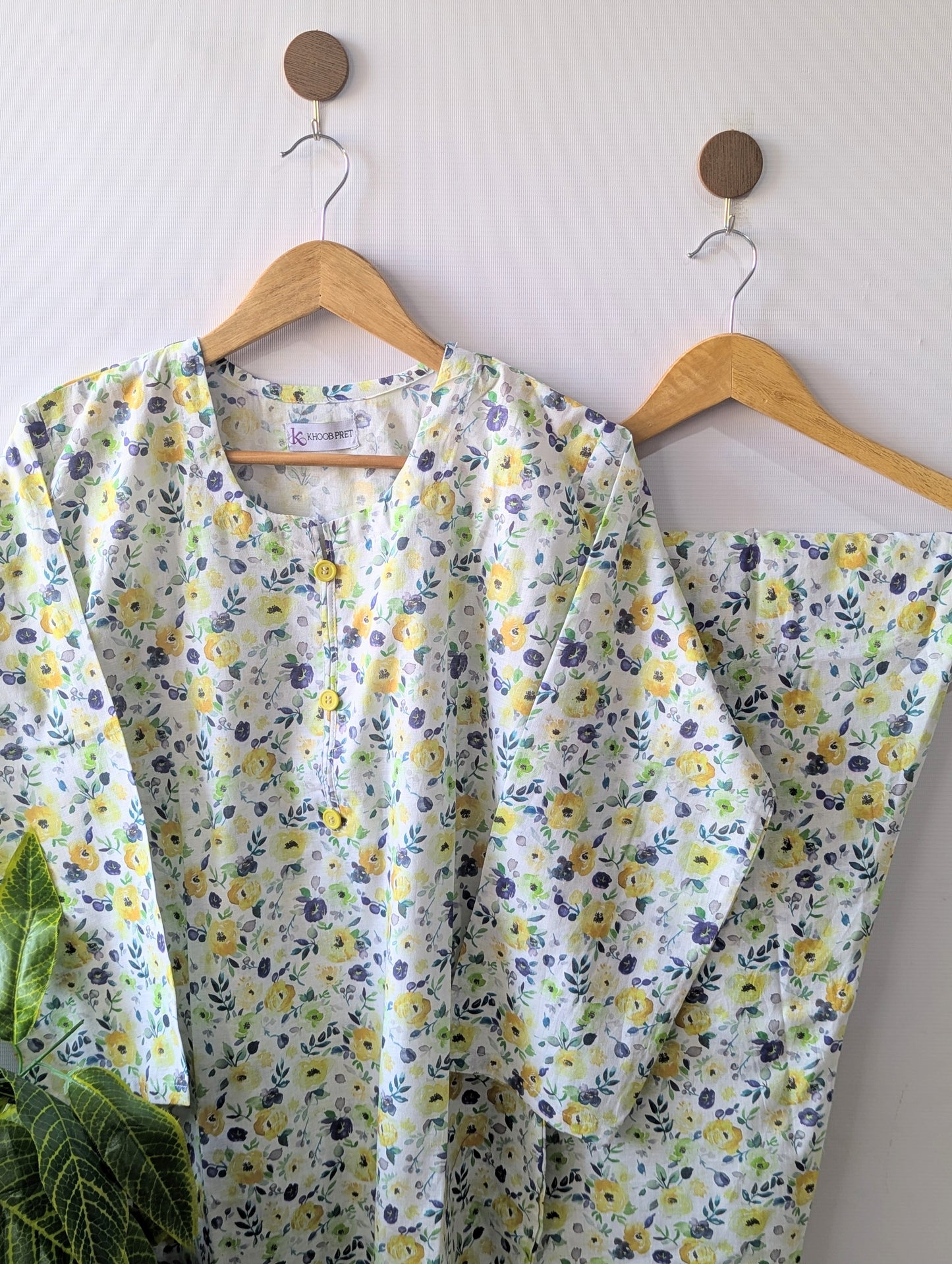 Sea Green Florals Lawn Stitched 2pc