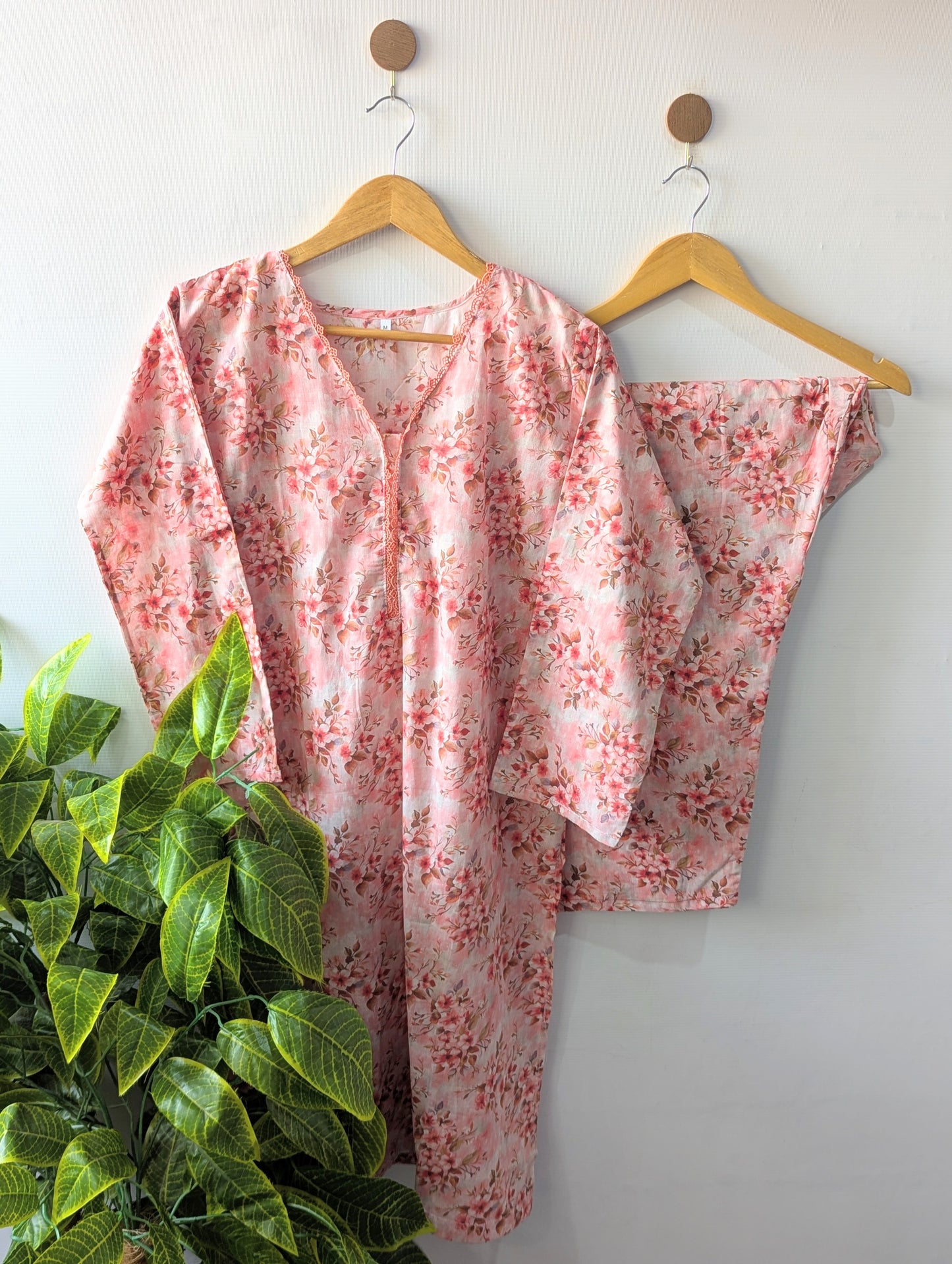 Pinkish Bliss Lawn Stitched 2pc