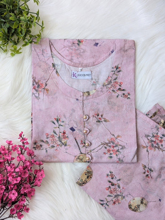 Pastel Mist Lawn Stitched 2pc