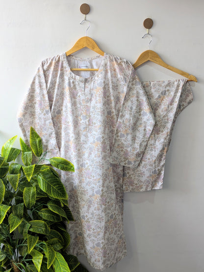 Soft Petals Lawn Stitched 2pc