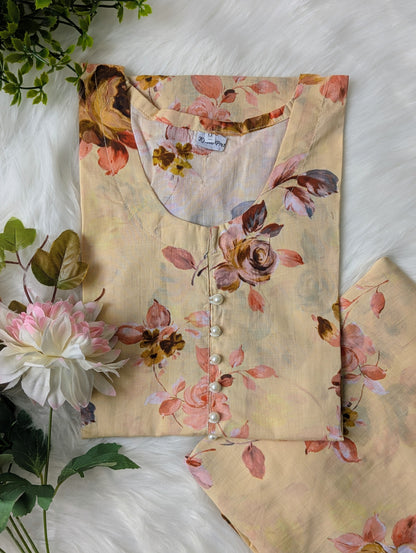 Buttery Florals Lawn 2pc Co-ord Set