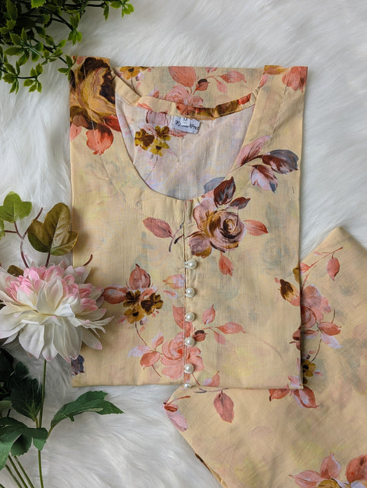 Buttery Florals Lawn 2pc Co-ord Set