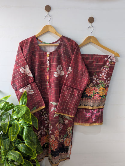 Floral Vine Khaddar 2pc Set