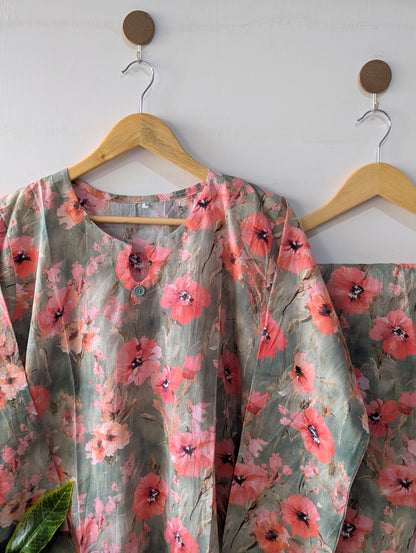 Rose Whisper Lawn 2pc Co-ord Set